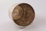 glāze, sudrabs, 75 g, ciļņošana, (h/Ø) 8.3 / 6.75 cm, meistars Hildebrands Aleksandrs, 1753-1790 g.,...