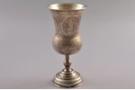 cup, silver, 84 standard, 114.2 g, engraving, 14 cm, the end of the 19th century, Kiev, Russia, mino...