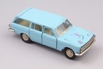car model, GAZ 24 02 Volga Nr. A13, "40 Years of Victory", metal, USSR, ~1985, missing rear lights...
