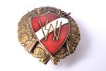 badge, a photo, 4th Valmiera Infantry Regiment (1st type), Latvia, the 30ies of 20th cent., 57 x 41...