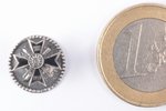 миниатюрный знак, Латгальский партизанский полк, Латвия, 1919-1922 г., 10 x 10.5 мм, 0.75 г...