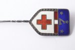 badge, of the Red Cross Order, 3rd class, 4th class, silver, Latvia, 20-30ies of 20th cent., 25(58/5...