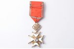 order, Cross of Recognition, 4th class, silver, enamel, 875 standard, Latvia, 1938, 38.7 x 35.7 mm...