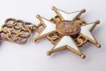 order, Cross of Recognition, 4th class, silver, enamel, 875 standard, Latvia, 1938, 38.7 x 35.7 mm...
