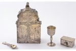 monstrance (portable tabernacle), silver, 84 standard, total weight 125.5, engraving, 9.6 х 6.1 х 2....