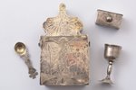 monstrance (portable tabernacle), silver, 84 standard, total weight 125.5, engraving, 9.6 х 6.1 х 2....
