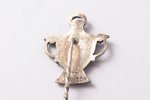 badge, the Football Cup of Ulmanis, silver, guilding, Latvia, 1937, 20.5 x 17.7 mm, 2.35 / 2.40 g, w...