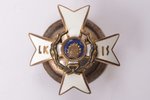 badge, Latvian war invalids' alliance (LKIS), Latvia, 20-30ies of 20th cent., 37 x 37 mm...