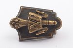 miniature badge, Army Staff Battalion, Latvia, 20-30ies of 20th cent., 22 x 14.7 mm...