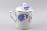 a cup with lid, porcelain, M.S. Kuznetsov manufactory, Riga (Latvia), 1934-1936, h (with lid) 15.7 c...