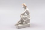 figurine, Skater Girl, porcelain, USSR, Latvia, molder - Oksana Zhnikrup, the 60ies of 20th cent., 1...