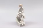 figurine, Skater Girl, porcelain, USSR, Latvia, molder - Oksana Zhnikrup, the 60ies of 20th cent., 1...