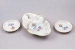 set of jam dishes (1+2), porcelain, M.S. Kuznetsov manufactory, Riga (Latvia), 1934-1936, Ø 8.3 cm,...