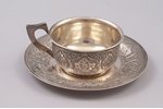 coffee pair, silver, 84 standard, 99.55 g, (Ø/Ø) 9 / 5.3 cm, the beginning of the 20th cent., Persia...