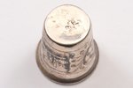 beaker, silver, 84 standard, 27.8 g, engraving, niello enamel, 4.8 cm, 1860, Russia...