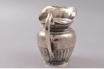 sugar-bowl, cream jug, silver, 84 standard, 425.2 g, engraving, the end of the 19th century, Riga, R...