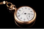 pocket watch, "Hamilton", USA, the beginning of the 20th cent., metal, gold plated, 127.8 g, Ø 56 mm...