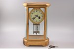 table clock, France, the border of the 19th and the 20th centuries, brass, 31.5 х 20 х 12 cm, mercur...