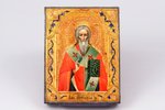 icon, Saint Antipiy, board, painting, gold leafy, Russia, the beginning of the 20th cent., 11 х 8.6...