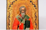 icon, Saint Antipiy, board, painting, gold leafy, Russia, the beginning of the 20th cent., 11 х 8.6...