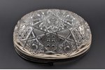 bowl, silver, 84 standard, cut-glass (crystal), 22.5 х 15 x h 9 cm,, height with handle 21 cm, 1908-...