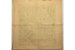 map, World War I, Riga district, German army, Latvia, beginning of 20th cent., 50 x 50 cm...
