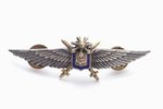 cockade, Aviation of the Russian Imperial Army (?), silver, Russia, 89 x 26 mm, 19.9 g...
