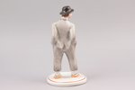 figurine, Young man in traditional costume, porcelain, Riga (Latvia), USSR, Riga porcelain factory,...