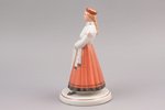 figurine, Woman in national suit, porcelain, Riga (Latvia), USSR, Riga porcelain factory, the 40ies...