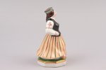статуэтка, Девушка в народном костюме, фарфор, Рига (Латвия), фабрика М.С. Кузнецова, 1934-1936 г.,...