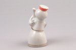 figurine, A Girl With Contrabass (from the band), porcelain, Riga (Latvia), USSR, Riga porcelain fac...