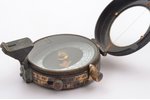 compass, WW1, bronze, brass, Great Britain, 1916, 7.4 x Ø 5.44 x 2.1 cm, weight 125.5 g...