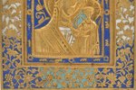 икона, Казанская икона Божией Матери, медный сплав, 5-цветная эмаль, Российская империя, 19-й век, 1...