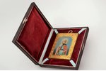 ikona, Svētais Nikolajs Brīnumdarītājs, dēlis, vizuļzelts, Krievijas impērija, 19. un 20. gadsimtu r...