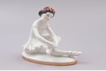 figurine, The young ballerina, porcelain, USSR, LFZ - Lomonosov porcelain factory, molder - S.B. Vel...