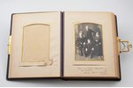photo album, Art Nouveau, three sided gilded edge, metal, leather, the beginning of the 20th cent.,...