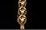 a bracelet, gold, 750, 18 k standard, 27.33 g., the item's dimensions 17.5 х 2.2 cm, the diameter of...