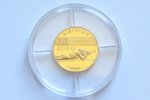 France, 10 euro, 2005, Olympic Winter Games in Turin in 2006, Biathlon, gold, fineness 920, 8.45 g,...