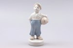 statuete, Jaunais futbolists, porcelāns, Rīga (Latvija), PSRS, Rīgas porcelāna rūpnīca, modeļa autor...