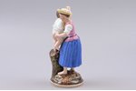 statuete, Dāma ar mazuli, porcelāns, Krievijas impērija, Gardnera manufaktūra, 19.gs. vidus, 13.4 cm...