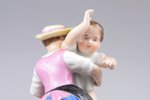 figurine, Lady with a baby, porcelain, Russia, Gardner manufactory, the middle of the 19th cent., 13...