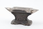 commemorative souvenir, anvil, Riga lock factory Herminghaus and Foorman, Riga, steel, Latvia, Russi...