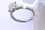 a ring, white gold, 375 standard, 2.65 g., the size of the ring 17.3 (53.5), diamonds, 2000ies, Grea...