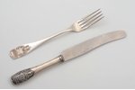 fork, knife, silver, Silesian Riflemen's League (Schlesischer Schützenbund), 800 standard, fork 70.9...