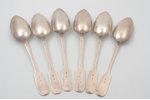 set of 6 spoons, silver, 84 standard, 464.25 g, 21.8 cm, 1908-1917, Kiev, Russia...