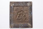 icon, "Don't cry, Mother", copper alloy, 3-color enamel, Russia, the 19th cent., 11 x 9.4 x 0.25 cm,...