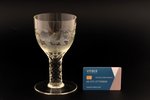 wine glass, Partridges, Russia(?), the 19th cent., 16.4 cm...