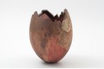 Easter egg, dry paint, wood, Russia, the beginning of the 20th cent., 14 cm, a few cracks on the hul...