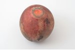 пасхальное яйцо, сухая краска, дерево, Российская империя, начало 20-го века, 14 см, несколько трещи...