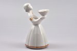 figurine, candlestick "Ilga", porcelain, Riga (Latvia), USSR, sculpture's work, Riga porcelain facto...